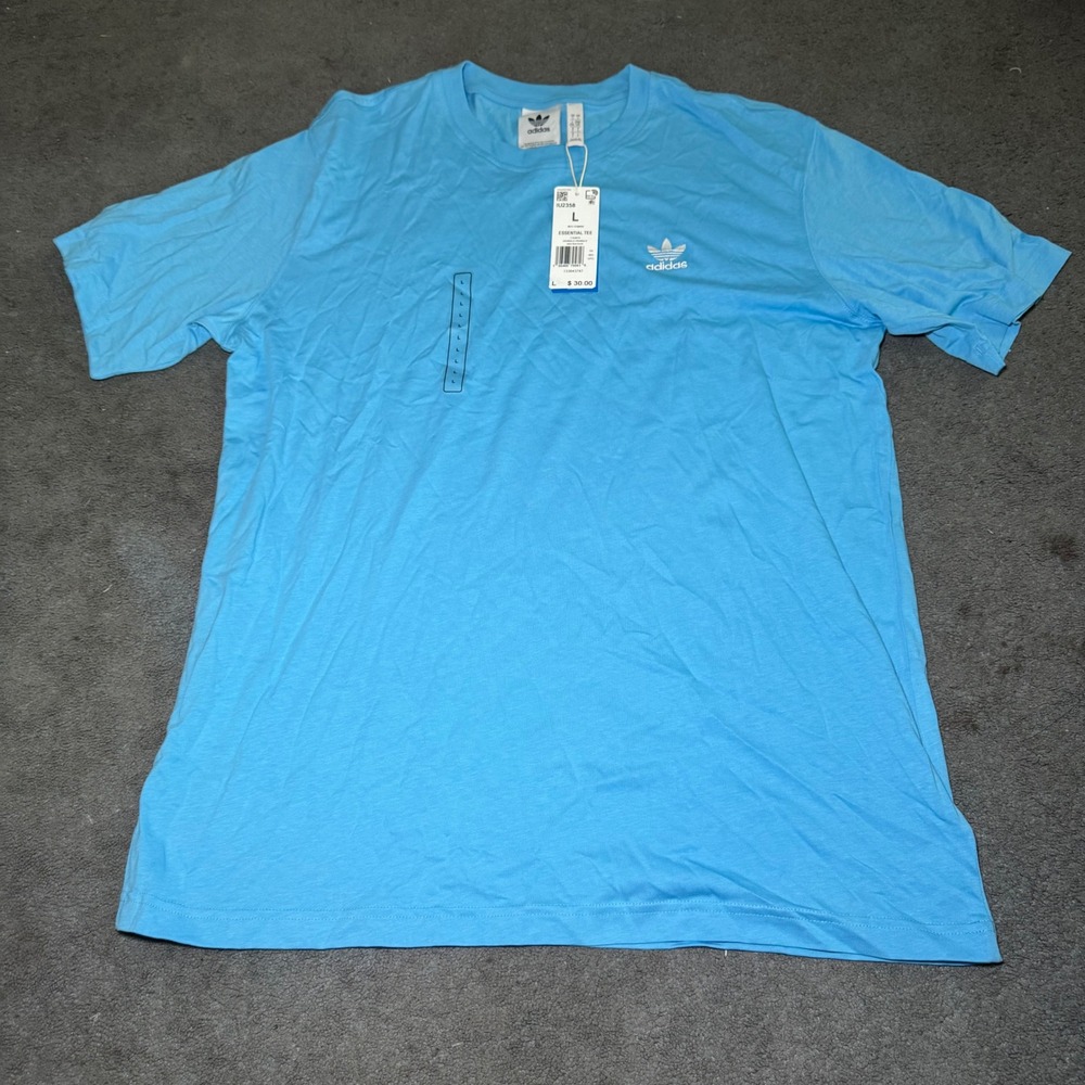 Adidas Originals Mens Essential Tee Semi Blue Burst Trefoil T-Shirt IU2358 L